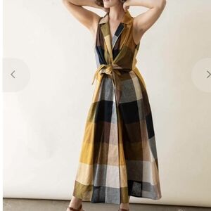 Multicolor Plaid Sleeveless Dress